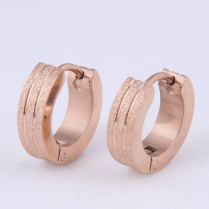 Korean Style Simple Stainless Steel Earrings Buckle Wholesale jewelry