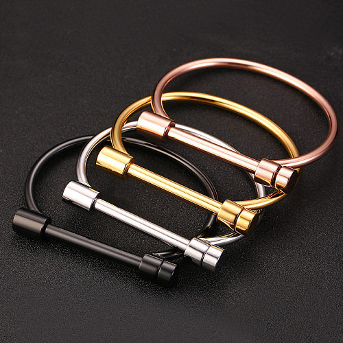 Fashion Geometric Titanium Steel Bangle Plating Stainless Steel Bracelets