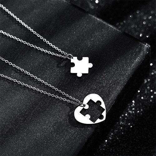 Fashion Heart Shape Stainless Steel  Polishing Pendant Necklace