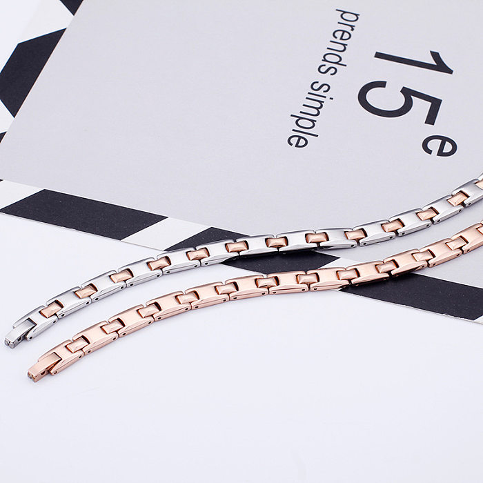 Bracelet magnétique bicolore en acier inoxydable de haute qualité, vente en gros