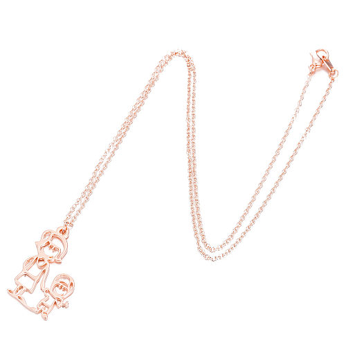 Simple Style Human Stainless Steel  Plating Pendant Necklace