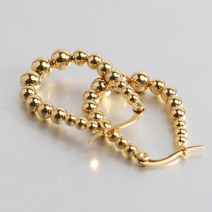 1 Pair Elegant Simple Style U Shape Plating Stainless Steel  18K Gold Plated Earrings