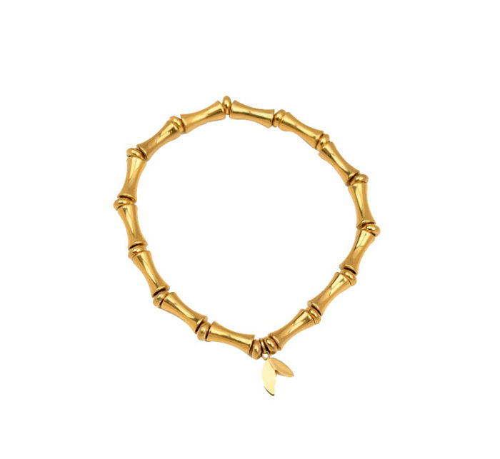Simple Style Knot Titanium Steel Plating Gold Plated Bangle