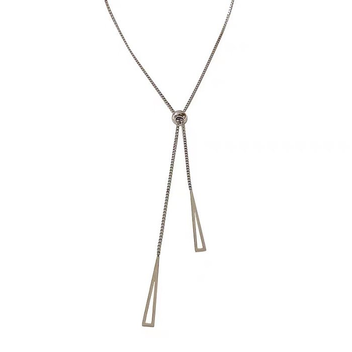 Modische dreieckige Halskette mit Anhänger aus Edelstahl, 1 Stück