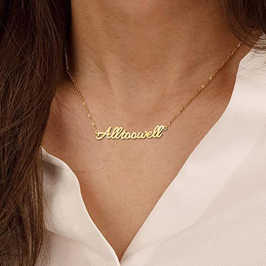 Hip-Hop Letter Stainless Steel Gold Plated Pendant Necklace In Bulk