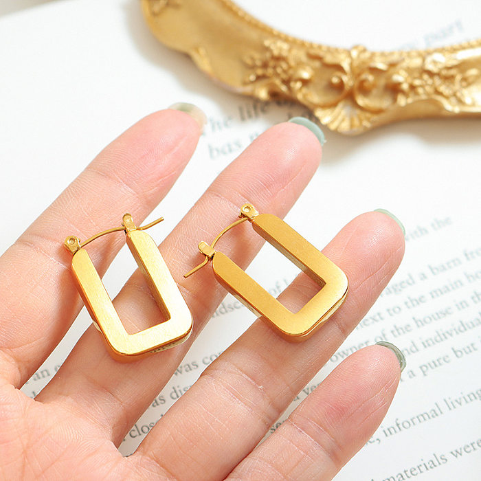 Fashion Solid Color Stainless Steel Earrings Plating Stainless Steel  Earrings