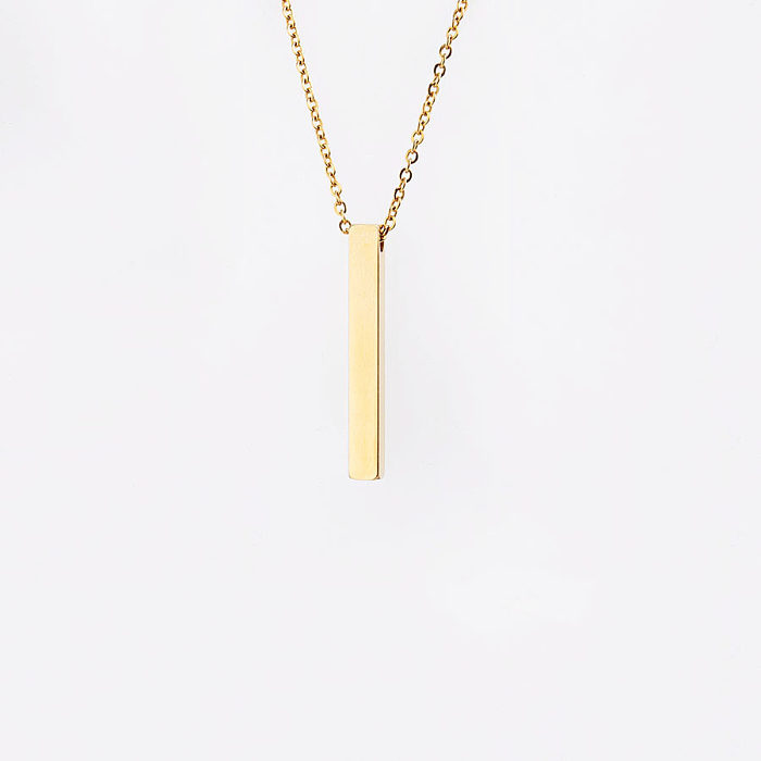 Simple Style Geometric Solid Color Stainless Steel  Plating Gold Plated Silver Plated Necklace