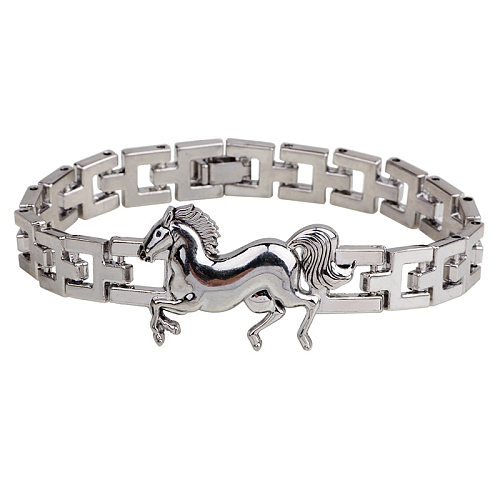 Simple Style Animal Alloy Titanium Steel Stoving Varnish Bracelets