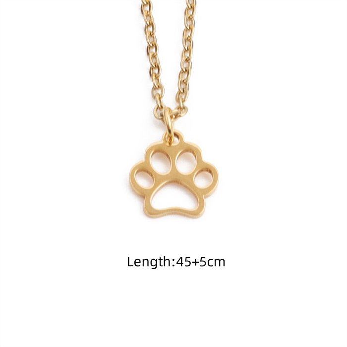 Pendentif patte de chien Simple, collier en acier inoxydable, bijoux, vente en gros