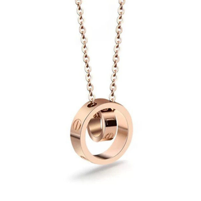 Collier en acier inoxydable cercle de mode