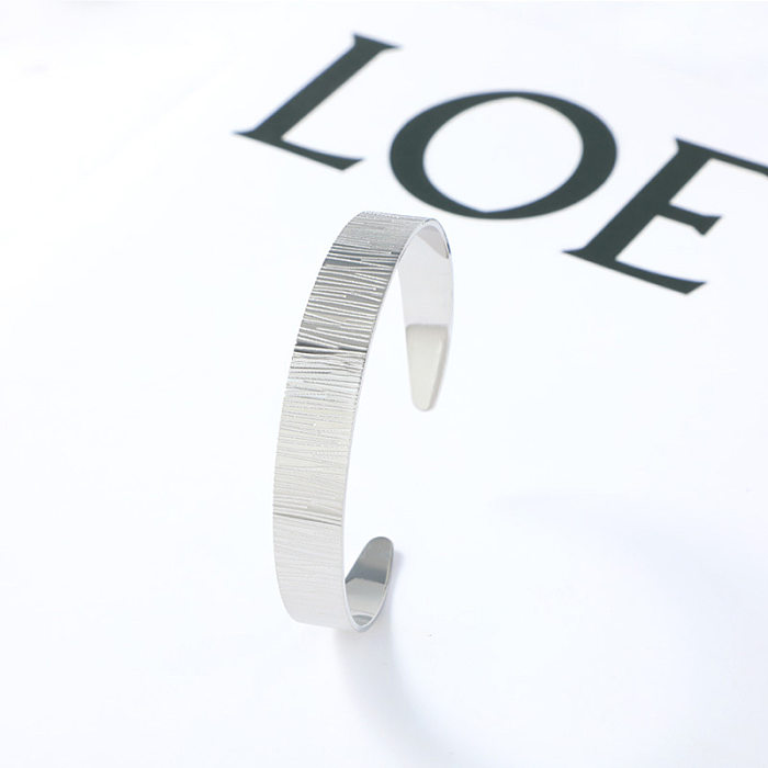 IG Style Stainless Steel Emboss Cuff Bracelets