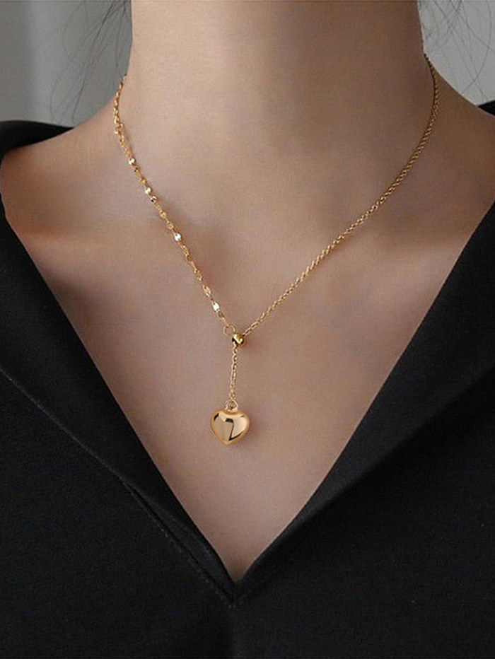 Elegant Pearl Stainless Steel  Pendant Necklace