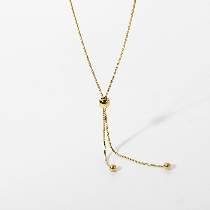 Fashion Adjustable Creative Titamium Steel Necklace Simple Collarbone Chain