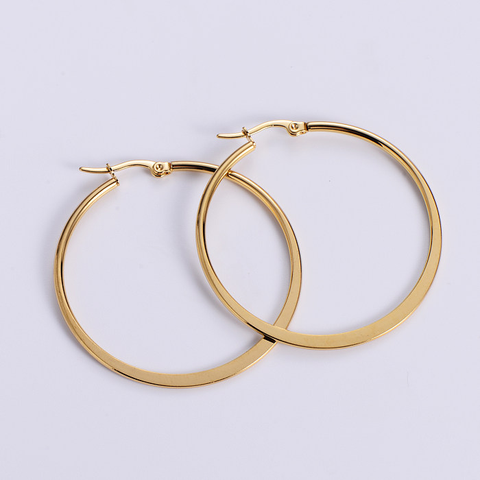 Wholesale Stainless Steel Round Flattened Ear Buckle jewelry