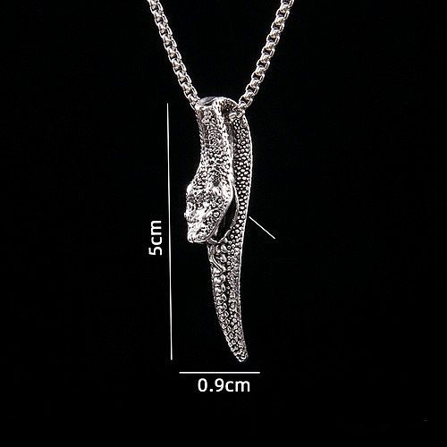 Hip-Hop Retro Snake Stainless Steel  Alloy Patchwork Pendant Necklace