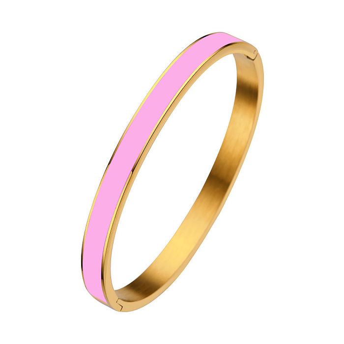 Fashion Circle Stainless Steel Enamel Bangle 1 Piece