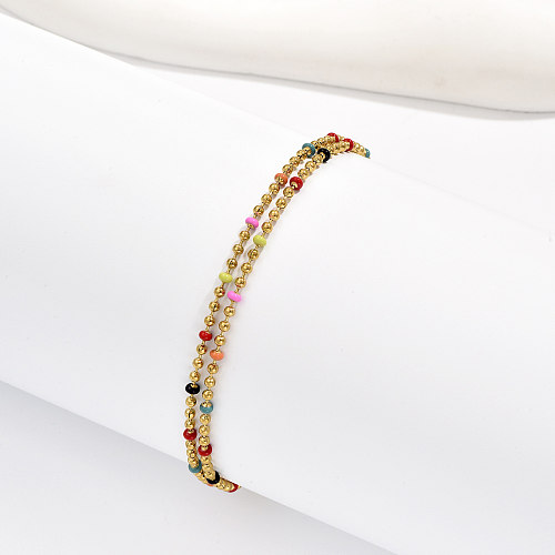 Os braceletes de aço inoxidável da cor doce mergulharam braceletes de aço inoxidável da cola Epoxy