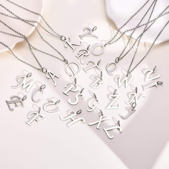 Simple Style Letter Stainless Steel  Plating Charms