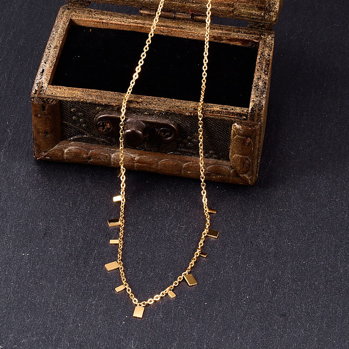 مجوهرات الأزياء قطرة الماء شكل القرص الفولاذ المقاوم للصدأ قلادة المجوهرات بالجملة