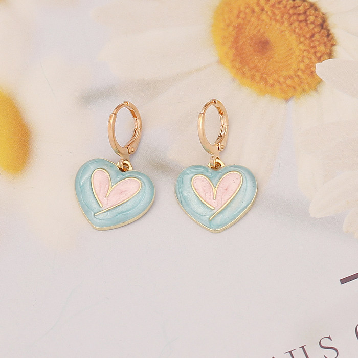 Fashion Heart Shape Alloy Earrings Copper Earrings