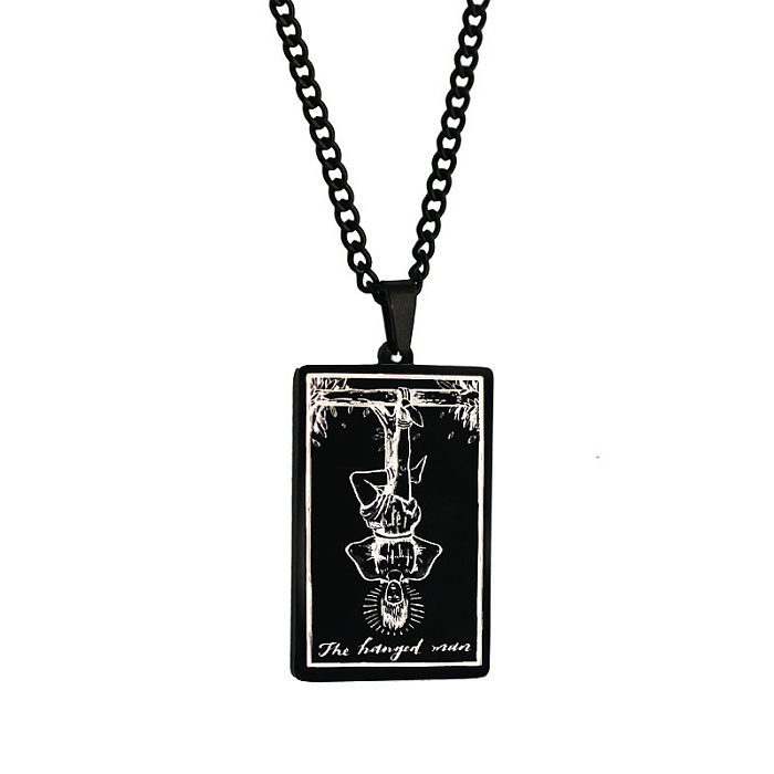 Retro Tarot Stainless Steel  Stainless Steel Plating Necklace