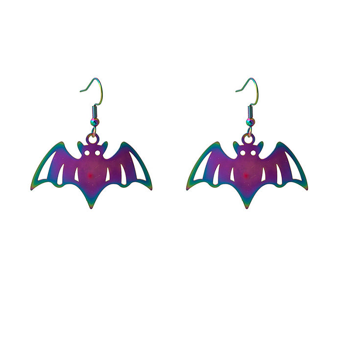 1 Pair Funny Bat Plating Stainless Steel  Drop Earrings