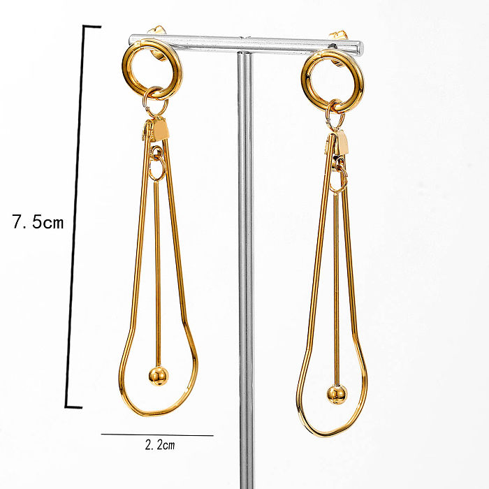 1 Pair Ethnic Style Bulb Stainless Steel  Plating Three-dimensional Drop Earrings