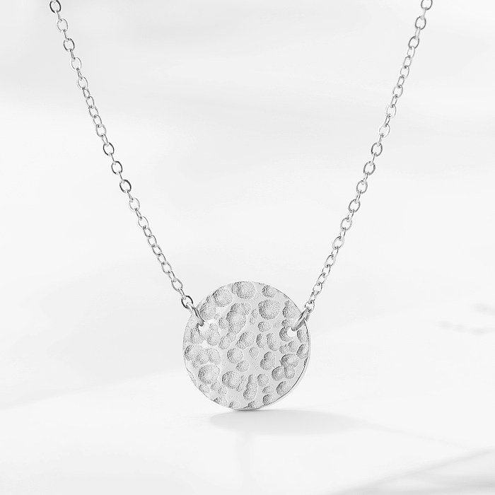 Fashion Round Stainless Steel  Plating Necklace 1 Piece