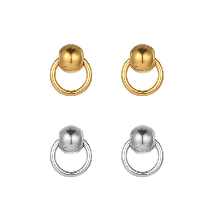 Simple Style Geometric Stainless Steel Plating Earrings 1 Piece
