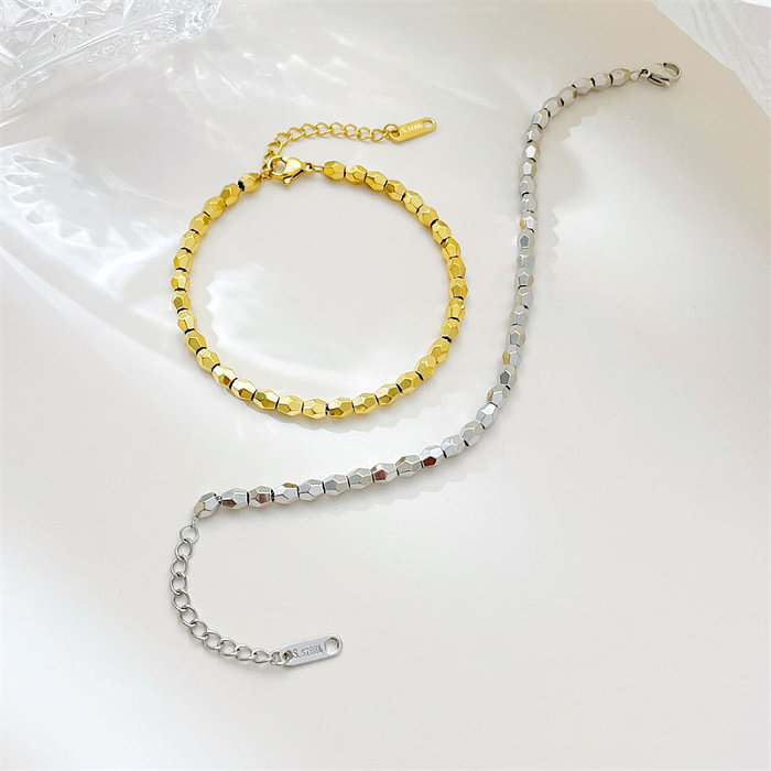 Pulseiras banhadas a ouro de aço inoxidável de cor sólida estilo simples estilo moderno