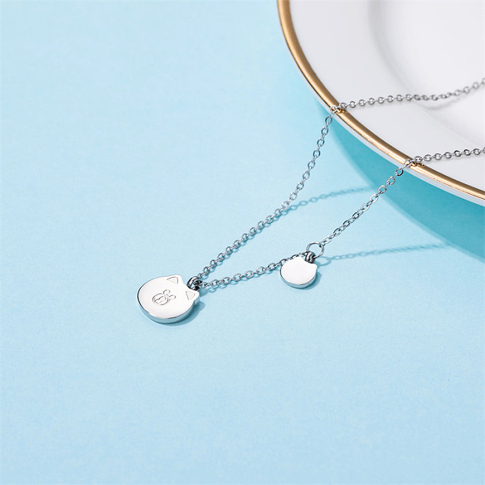 Casual Cute Simple Style Animal Stainless Steel  Stainless Steel Pendant Necklace