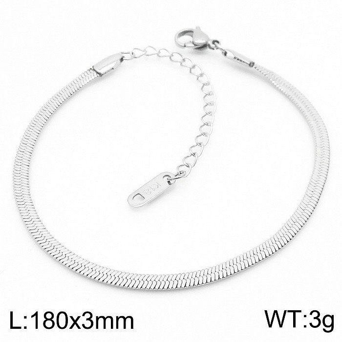 Wholesale Creative Geometric Snake Bone Chain Stainless Steel Necklace jewelry
