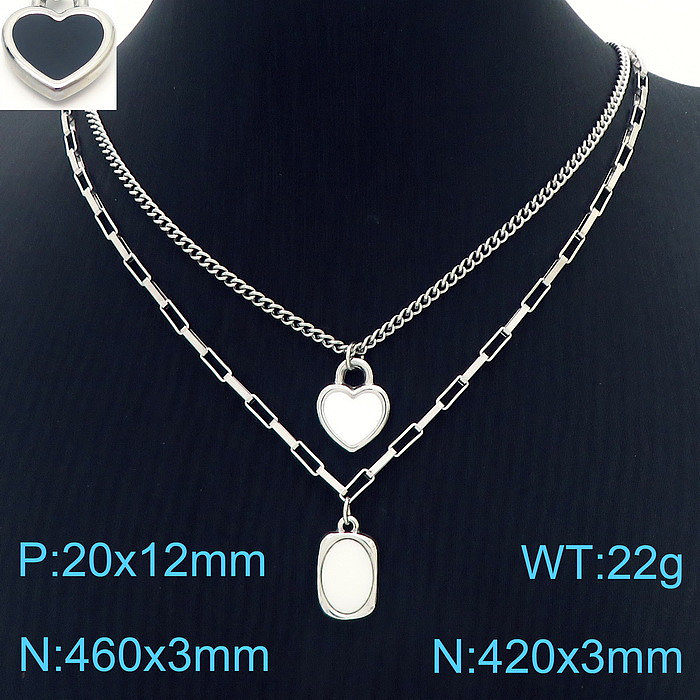 Simple Style Classic Style Star Heart Shape Stainless Steel Plating 18K Gold Plated Pendant Necklace