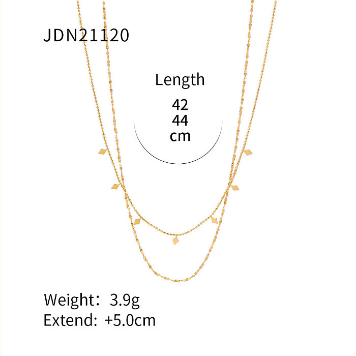 Fashion Solid Color Stainless Steel  Stainless Steel Plating Necklace 1 Piece