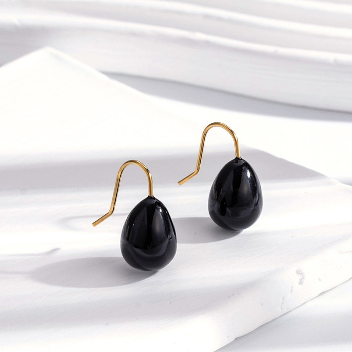 1 Pair IG Style Simple Style Classic Style U Shape Irregular Plating Stainless Steel  18K Gold Plated Earrings