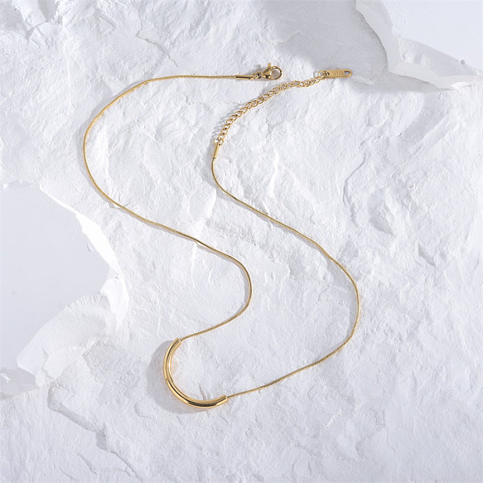 Damen-Halskette in U-Form mit Edelstahlbeschichtung
