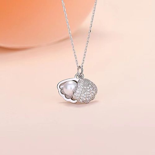 Casual Geometric Stainless Steel Plating Zircon Necklace 1 Piece