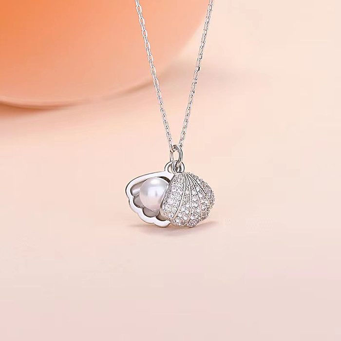 Casual Geometric Stainless Steel Plating Zircon Necklace 1 Piece