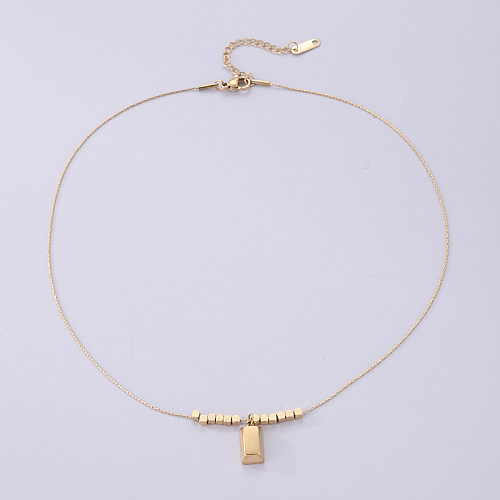 Simple Style Lock Stainless Steel  Plating 18K Gold Plated Pendant Necklace