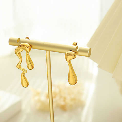 Fashion Water Droplets Stainless Steel Earrings Irregular Stainless Steel  Earrings