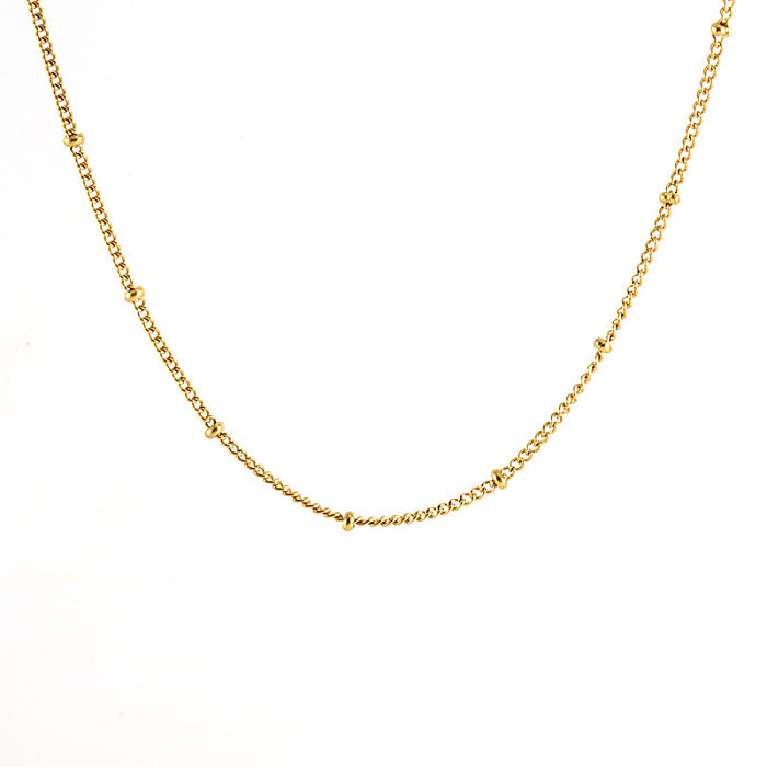 Basic Geometric Stainless Steel  Plating 18K Gold Plated Necklace