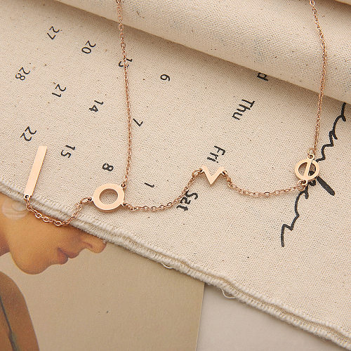 Basic Geometric Stainless Steel  Stainless Steel Plating Pendant Necklace