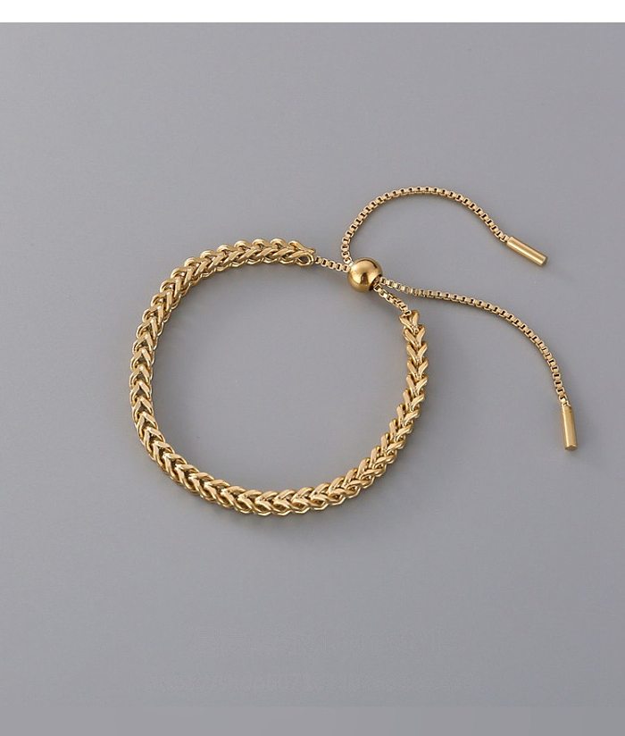 Simple Style Geometric Titanium Steel Braid Bracelets 1 Piece