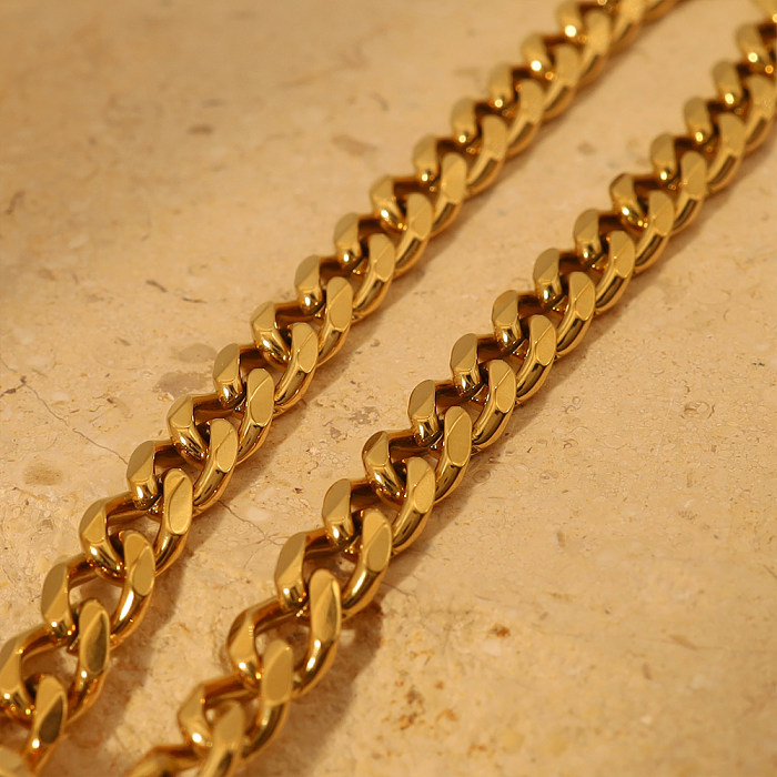 Bracelets plaqués acier titane géométrique hip-hop 1 pièce