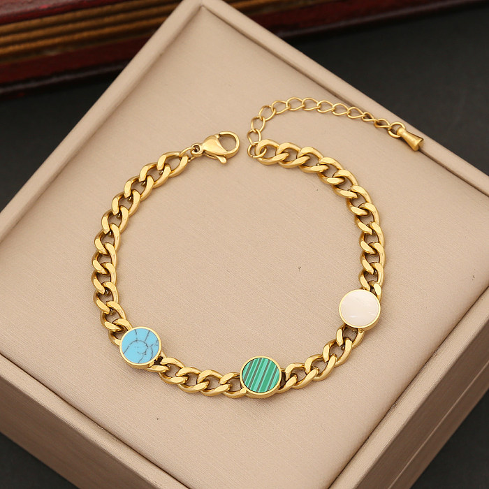 Wholesale Simple Style Butterfly Stainless Steel Gold Plated Bracelets