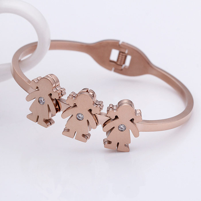 European And American Cute Creative Opening Boys And Girls Stainless Steel Bracelets