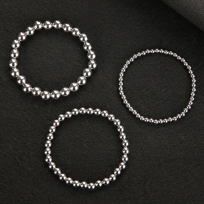 Bracelets de polissage géométriques à la mode en acier inoxydable, 1 pièce
