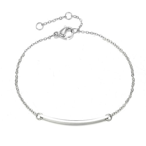 Basic Simple Style Commute Geometric Stainless Steel Plating Bracelets