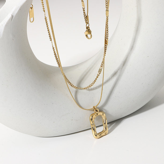 IG Style Geometric Stainless Steel  Plating Gold Plated Necklace