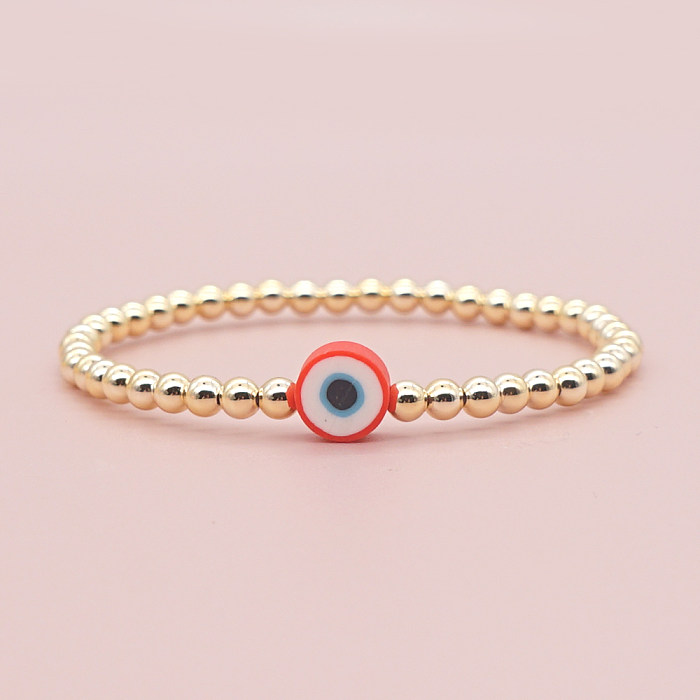 1 Stück Fashion Eye Edelstahl-Perlenarmbänder